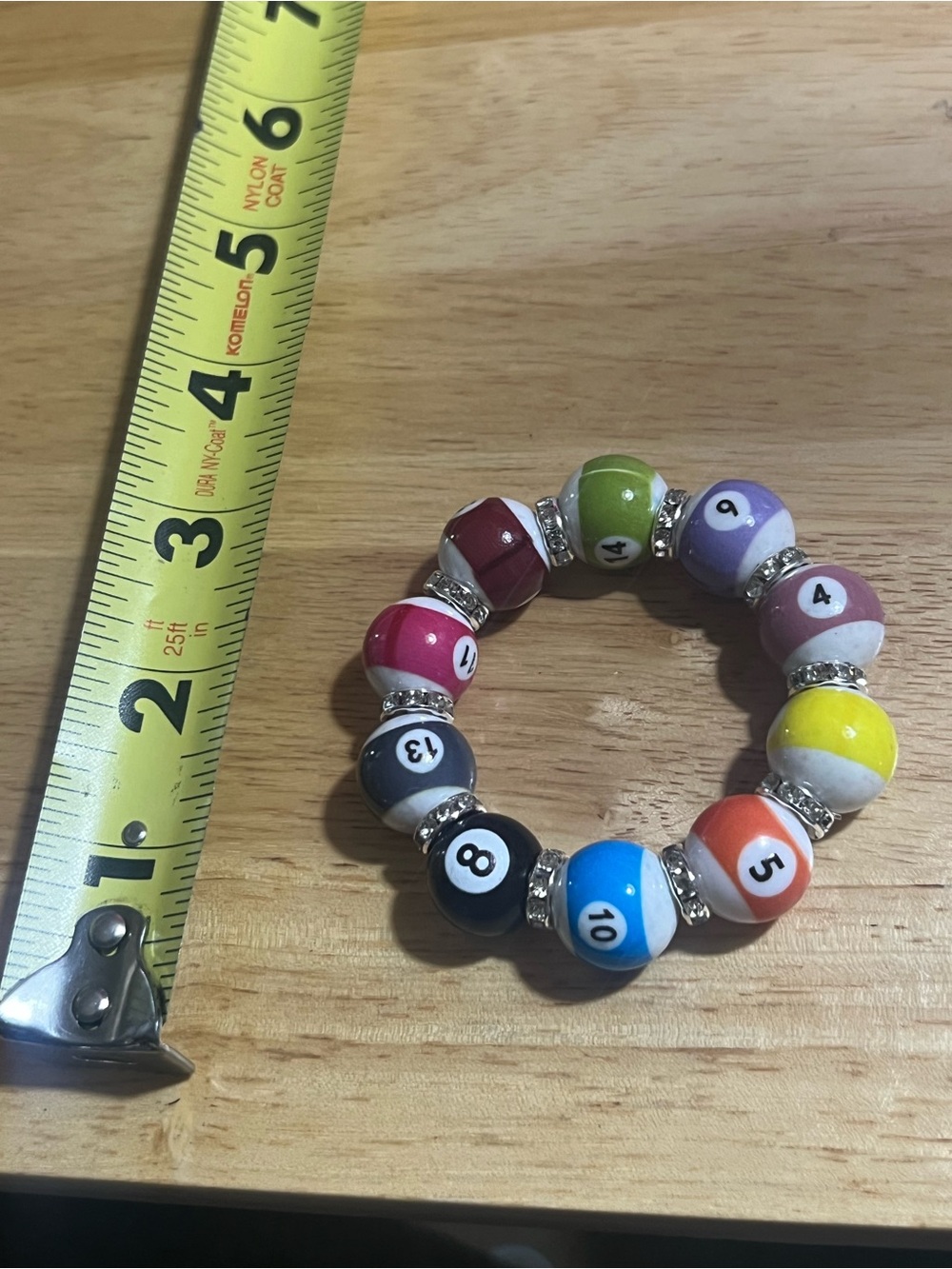 Kids Colorful Number Bead Stretch Bracelet - Multicolor B277